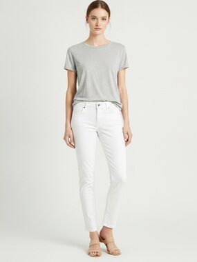 Paige Peg White Ankle Skinny Jeans Women's Size 27 Denim